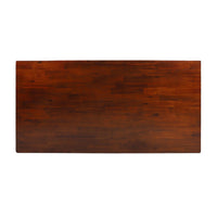 Mahogany Stained Wood Table and Bench Dining Set I#913