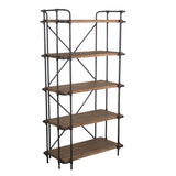 Industrial Pipe Style Bookcase 5 Shelf I#1020