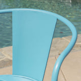 Patio Metal Bistro Set Yellow / Teal / Green / Blue