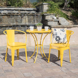 Patio Metal Bistro Set Yellow / Teal / Green / Blue