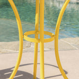 Patio Metal Bistro Set Yellow / Teal / Green / Blue