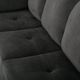 3-piece Charcoal Fabric Sectional Sofa Set