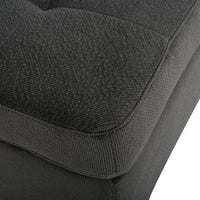 3-piece Charcoal Fabric Sectional Sofa Set