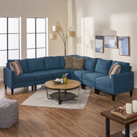 Versatile Fabric Sectional Couch 7 Pcs