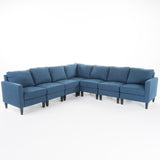 Versatile Fabric Sectional Couch 7 Pcs
