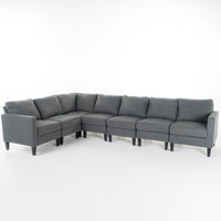 Versatile Fabric Sectional Couch 7 Pcs