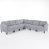 Versatile Fabric Sectional Couch 7 Pcs