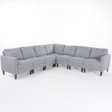 Versatile Fabric Sectional Couch 7 Pcs