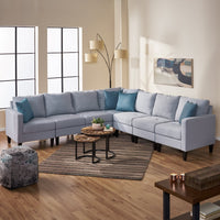 Versatile Fabric Sectional Couch 7 Pcs