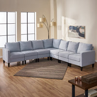 Versatile Fabric Sectional Couch 7 Pcs