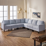 Versatile Fabric Sectional Couch 7 Pcs