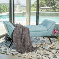Tufted Fabric Ottoman Bench