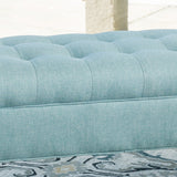 Tufted Fabric Ottoman Bench