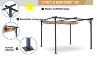 Pergola Gazebo With Retractable Canopy