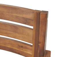 Outdoor Acacia Wood Table with Plant Hanger and 6 Chairs Dining Set