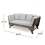 Patio Convertible Lounge Sofa Daybed with Cushion