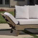 Patio Convertible Lounge Sofa Daybed with Cushion