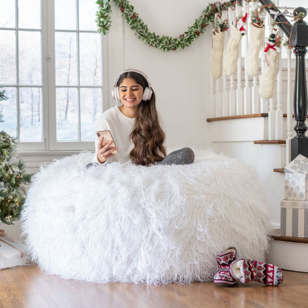 Extra Large Faux Fur Bean Bag Chair
