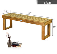 Natural Acacia Wood Dining Bench Outdoor Bench Indoor Bench I#1395