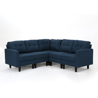 Modern 5 Piece Fabric Sectional Sofa