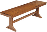 Solid Wood Brown Dining Bench I#1006