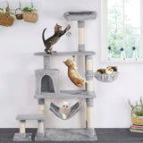 Multi-Level Cat Tree Cat Tower With Scratching Posts and Hammock