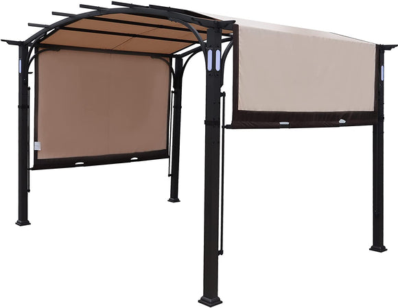 Steel Frame Pergola Gazebo With Adjustable Canopy I#1386