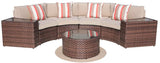 7 pieces Outdoor Wicker Sofa Set With Cushions And Cover