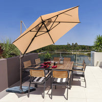 9ft Cantilever Umbrella with Cover and Weight Plates