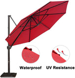 11 ft Cantilever Umbrella with Cover and Weight Plates