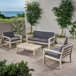 Outdoor Wooden Sofa Set With Cushion Dining Set Furniture Set