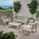 Outdoor Wooden Sofa Set With Cushion Dining Set Furniture Set