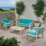 Outdoor Wooden Sofa Set With Cushion Dining Set Furniture Set
