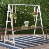 The Grove Wood Table with Metal Frame