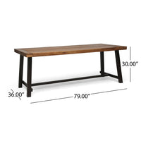 Farmhouse Acacia Wood Dining Set Outdoor Dining Set I#1150