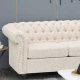 Tufted Fabric 3 Seater Sofa I#1047