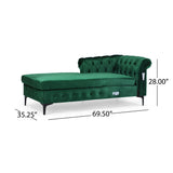 Velvet Sectional Sofa with Chaise Lounge