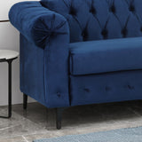 Velvet Sectional Sofa with Chaise Lounge