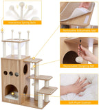 Cat Tree House Cat Condo with Transparent Bowl Bed I#1335