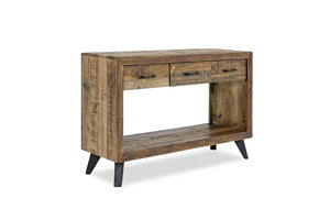 Raymond Rustic Farmhouse Distressed Wood Console Table