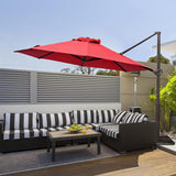 11 ft Cantilever Umbrella with Cover and Weight Plates