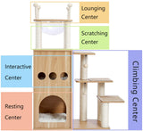 Cat Tree House Cat Condo with Transparent Bowl Bed I#1335