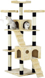 Cat Tree Condo Cat House With Scratch Posts and Ladders