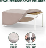 Aluminum Outdoor Sofa with Cushions and Waterproof Cover