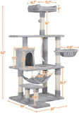 Cat Tree Condo with Hammock Pet Furniture Activity Tower