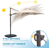 9ft Cantilever Umbrella with Cover and Weight Plates