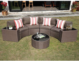 7 pieces Outdoor Wicker Sofa Set With Cushions And Cover