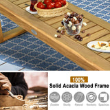 Natural Acacia Wood Dining Bench Outdoor Bench Indoor Bench I#1395