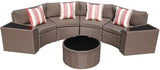 7 pieces Outdoor Wicker Sofa Set With Cushions And Cover