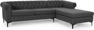 Contemporary Fabric Sectional Sofa with Chaise Lounge